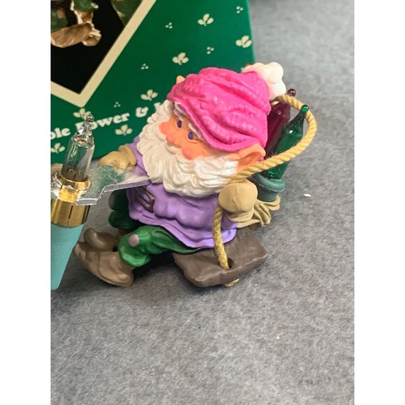 Vintage North Pole Power & Lighted Gnome Ornament with Box 1987 - Picture 4 of 12
